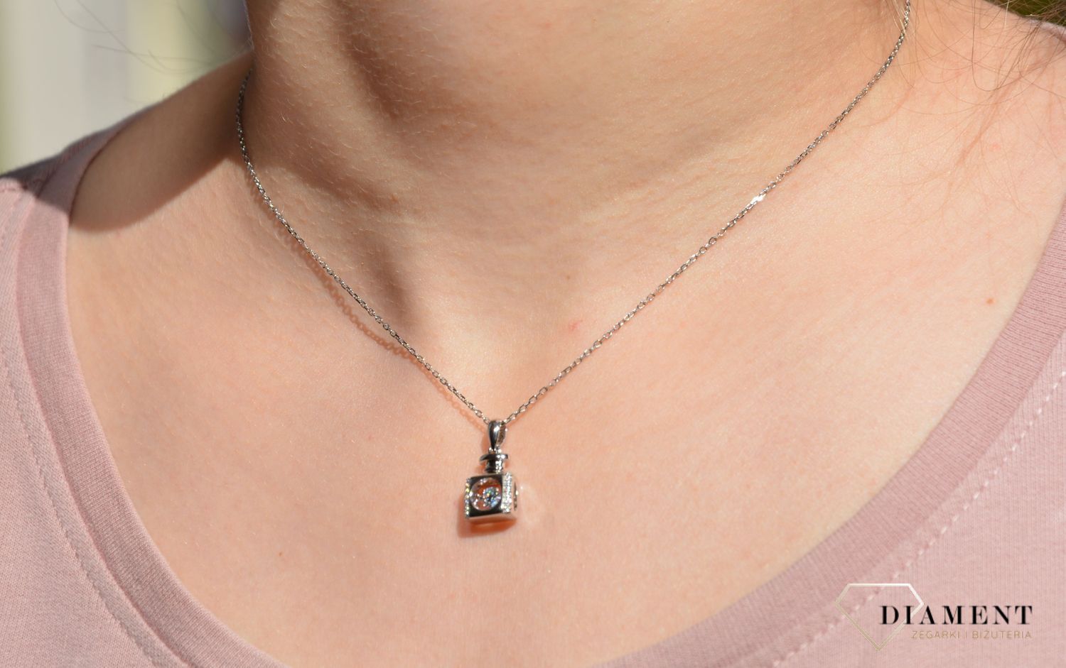 Naszyjnik srebrny celebrytka flakonik Dall'Acqua N YB 322 083.jpg